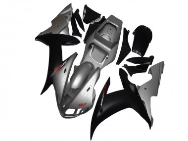 Descuento Carenados Moto Yamaha YZF R1 2002-2003 - Plata Negro Mate