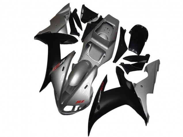 Descuento Carenados Moto Yamaha YZF R1 2002-2003 - Plata Negro Mate