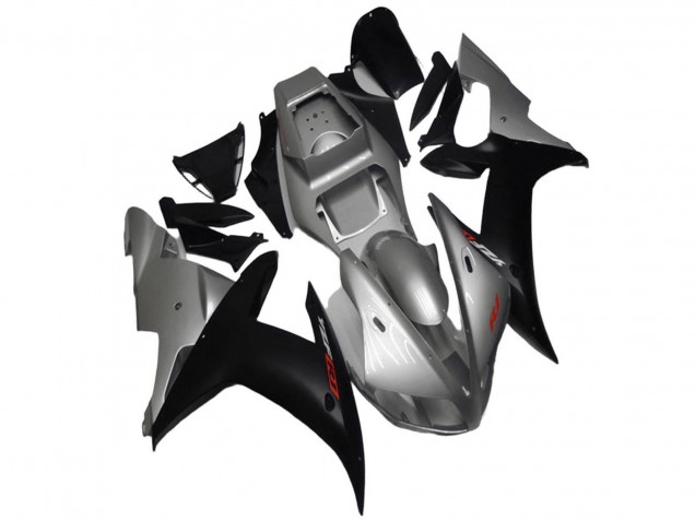 Descuento Carenados Moto Yamaha YZF R1 2002-2003 - Plata Negro Mate
