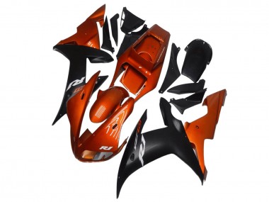 Descuento Carenados Moto Yamaha YZF R1 2002-2003 - Naranja Negro Mate