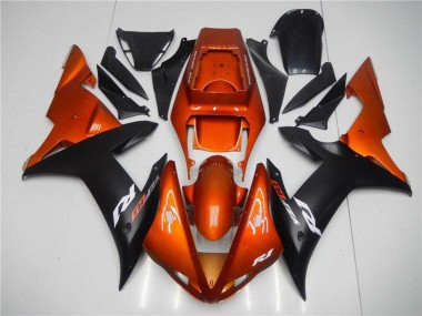Descuento Carenados Moto Yamaha YZF R1 2002-2003 - Naranja Negro Mate