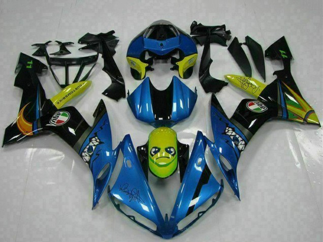 Descuento Carenados Moto Yamaha YZF R1 2004-2006 - Azul Amarillo Tiburón