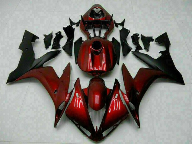 Descuento Carenados Moto Yamaha YZF R1 2004-2006 - Rojo Granate Negro Mate