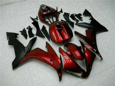 Descuento Carenados Moto Yamaha YZF R1 2004-2006 - Rojo Granate Negro Mate