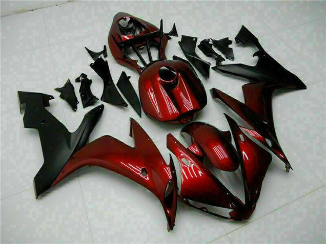 Descuento Carenados Moto Yamaha YZF R1 2004-2006 - Rojo Granate Negro Mate