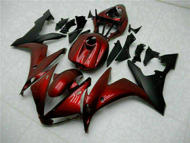 Descuento Carenados Moto Yamaha YZF R1 2004-2006 - Rojo Granate Negro Mate
