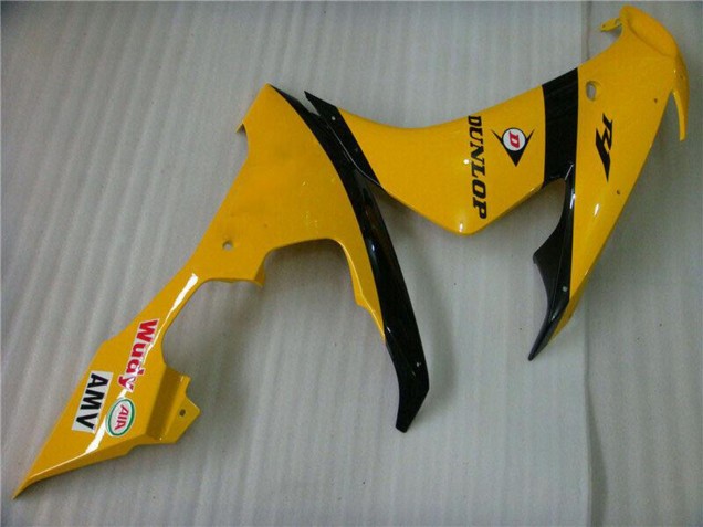 Descuento Carenados Moto Yamaha YZF R1 2004-2006 - Amarillo Negro Brillante Dunlop 50