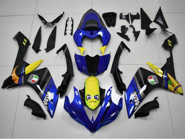 Descuento Carenados Moto Yamaha YZF R1 2007-2008 - Azul Amarillo Negro Tiburón