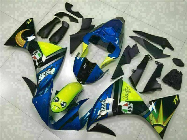 Descuento Carenados Moto Yamaha YZF R1 2009-2011 - Azul Amarillo Tiburón