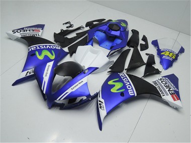 Descuento Carenados Moto Yamaha YZF R1 2012-2014 - Azul Blanco Negro Verde MoviStar Yamalube ENEOS
