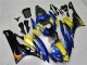 Descuento Carenados Moto Yamaha YZF R6 2006-2007 - Azul Amarillo Negro Brillante Tiburón