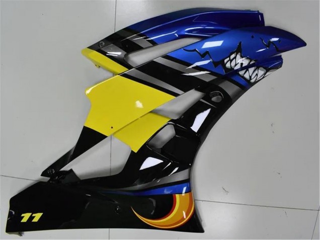 Descuento Carenados Moto Yamaha YZF R6 2006-2007 - Azul Amarillo Negro Brillante Tiburón