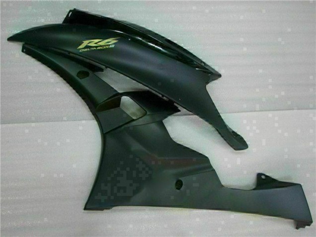 Descuento Carenados Moto Yamaha YZF R6 2006-2007 - Negro Brillante Negro Mate Oro Calcomanías