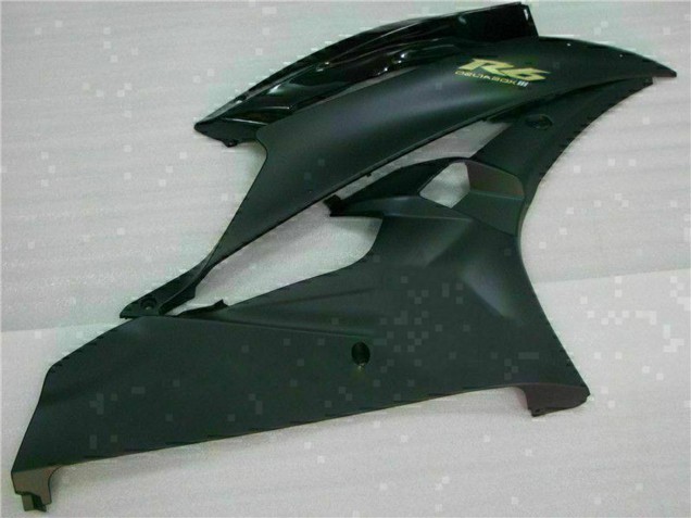 Descuento Carenados Moto Yamaha YZF R6 2006-2007 - Negro Brillante Negro Mate Oro Calcomanías