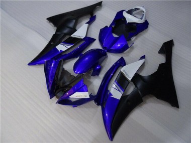 Descuento Carenados Moto Yamaha YZF R6 2008-2016 - Blanco Azul Negro Mate