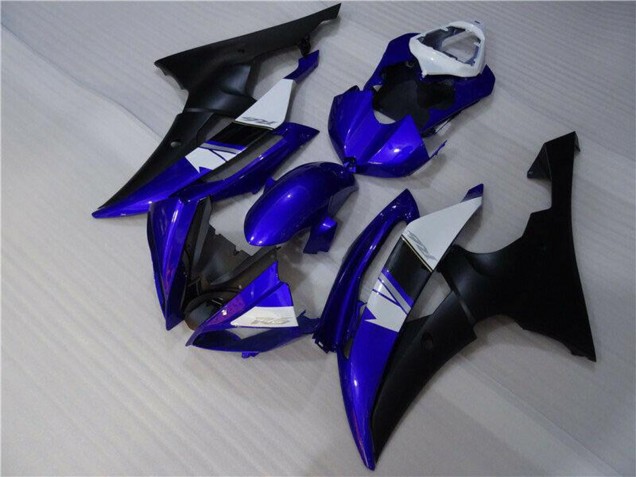 Descuento Carenados Moto Yamaha YZF R6 2008-2016 - Blanco Azul Negro Mate