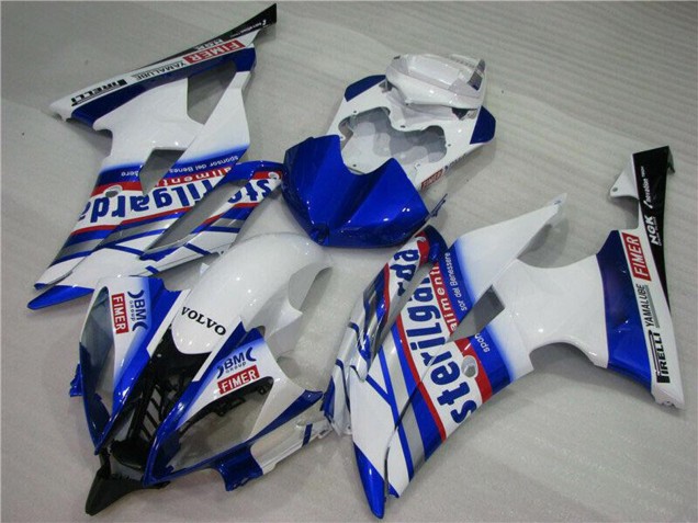Descuento Carenados Moto Yamaha YZF R6 2008-2016 - Blanco Azul Rojo Sterilgarda Volvo Fimer Yamalube