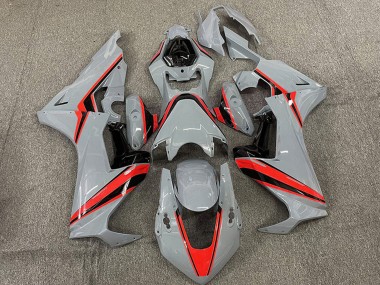 Descuento Carenados Moto Honda CBR1000RR 2017-2023 - Nardo Gris Rojo Raya