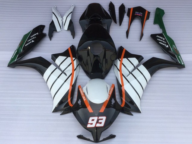 Descuento Carenados Moto Honda CBR1000RR 2012-2016 - Blanco Naranja Negro Brillante Baracuda 93