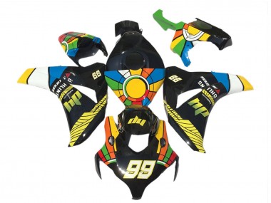Descuento Carenados Moto Honda CBR1000RR 2008-2011 - Azul Amarillo Verde Rojo Negro RuedaColores 99