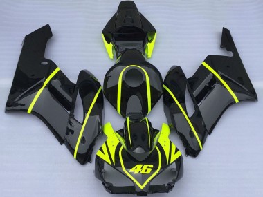 Descuento Carenados Moto Honda CBR1000RR 2004-2005 - Negro Brillante Alta Visibilidad Amarillo 46
