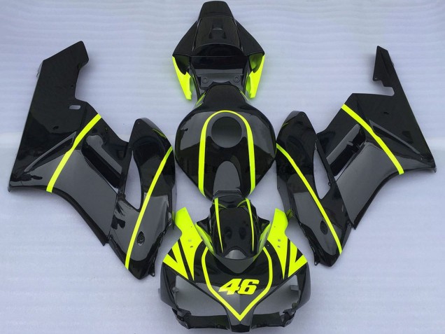 Descuento Carenados Moto Honda CBR1000RR 2004-2005 - Negro Brillante Alta Visibilidad Amarillo 46