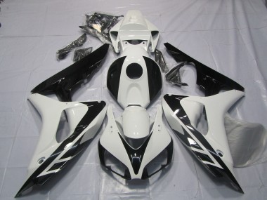 Descuento Carenados Moto Honda CBR1000RR 2006-2007 - Blanco Negro Brillante OEM Estilo No Calcomanías