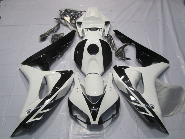 Descuento Carenados Moto Honda CBR1000RR 2006-2007 - Blanco Negro Brillante OEM Estilo No Calcomanías