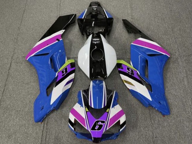 Descuento Carenados Moto Honda CBR1000RR 2004-2005 - Blanco Azul Púrpura Amarillo Negro Brillante 6