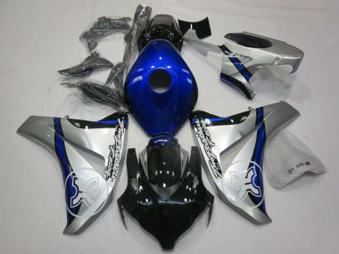 Descuento Carenados Moto Honda CBR1000RR 2006-2007 - Plata Azul Negro Brillante TBR