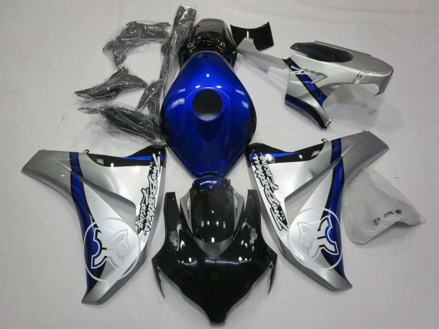 Descuento Carenados Moto Honda CBR1000RR 2006-2007 - Plata Azul Negro Brillante TBR