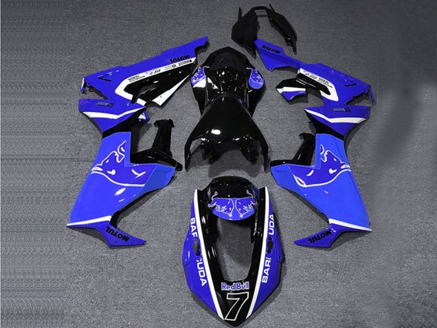 Descuento Carenados Moto Honda CBR1000RR 2017-2023 - Azul Blanco Negro Brillante Toro