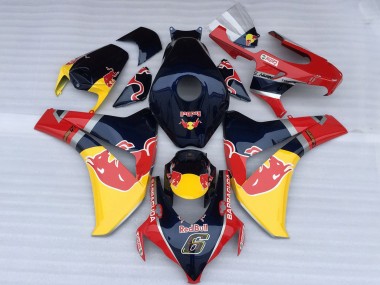 Descuento Carenados Moto Honda CBR1000RR 2008-2011 - Azul Oscuro Amarillo Rojo Bull