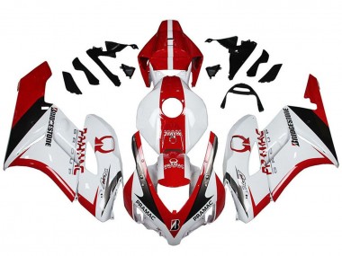 Descuento Carenados Moto Honda CBR1000RR 2004-2005 - Blanco Rojo Negro Brillante Pramac Bridgestone