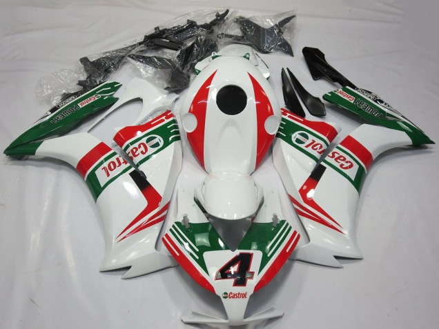 Descuento Carenados Moto Honda CBR1000RR 2012-2016 - Blanco Rojo Verde Castrol 4