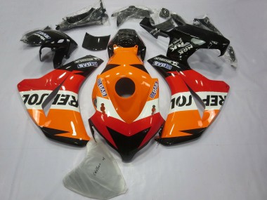 Descuento Carenado Moto Honda CBR1000RR 2008-2011 - Naranja Blanco Rojo Negro Brillante Repsol