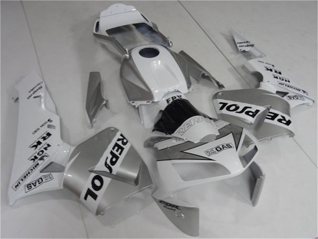 Descuento Carenado Moto Honda CBR600RR 2003-2004 - Blanco Plata Negro Repsol