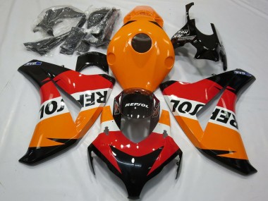 Descuento Kit Carenados Moto Honda CBR1000RR 2008-2011 - Naranja Blanco Rojo Negro Brillante Repsol