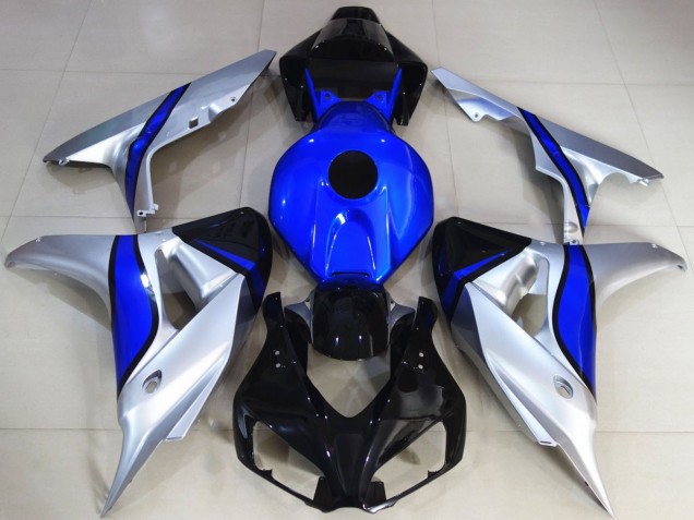 Descuento Carenados Moto Honda CBR1000RR 2006-2007 - Plata Azul Negro Brillante