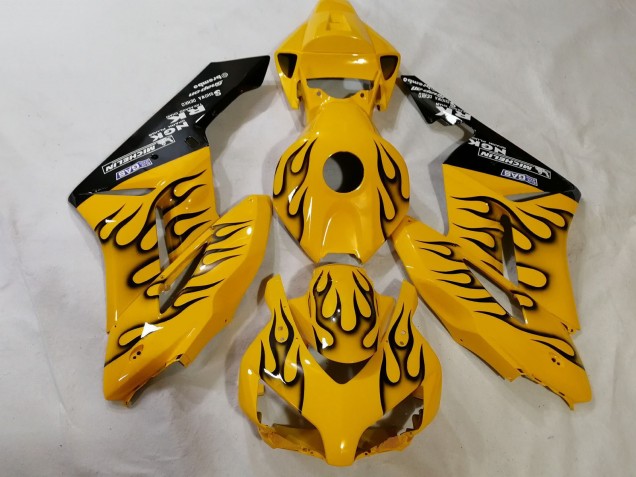 Descuento Carenados Moto Honda CBR1000RR 2012-2016 - Amarillo Negro Llama