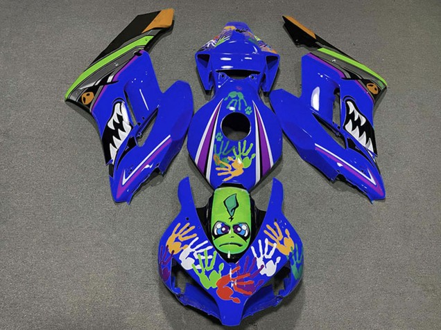 Descuento Carenados Moto Honda CBR1000RR 2004-2005 - Azul Verde Naranja Negro Tiburón