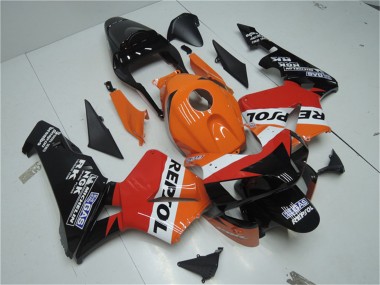 Descuento Kits Carenado Moto Honda CBR600RR 2003-2004 - Naranja Blanco Rojo Negro Brillante Repsol