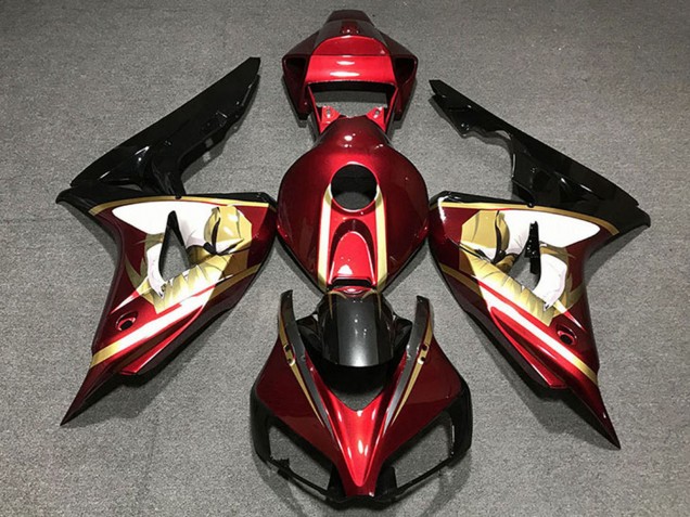 Descuento Carenados Moto Honda CBR1000RR 2006-2007 - Rojo Blanco Oro Negro Brillante