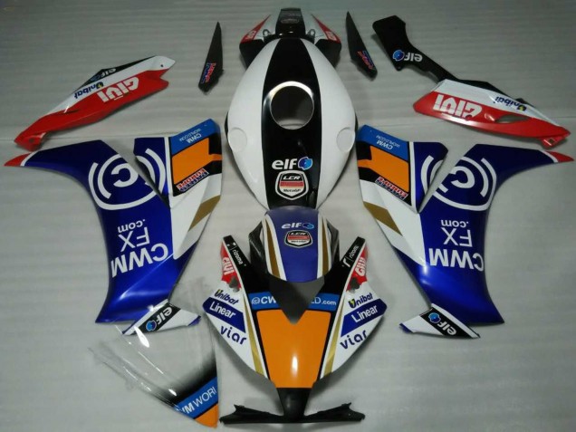 Descuento Carenados Moto Honda CBR1000RR 2012-2016 - Blanco Azul Naranja Rojo Negro Elf