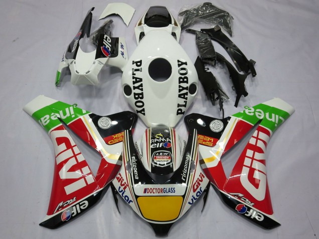 Descuento Carenados Moto Honda CBR1000RR 2008-2011 - Blanco Rojo Amarillo Verde Negro Givi Playboy