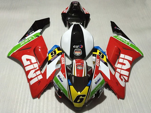 Descuento Carenados Moto Honda CBR1000RR 2004-2005 - Blanco Rojo Verde Amarillo Negro Brillante Givi 6