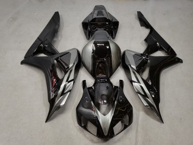 Descuento Carenados Moto Honda CBR1000RR 2006-2007 - Plata Negro Brillante