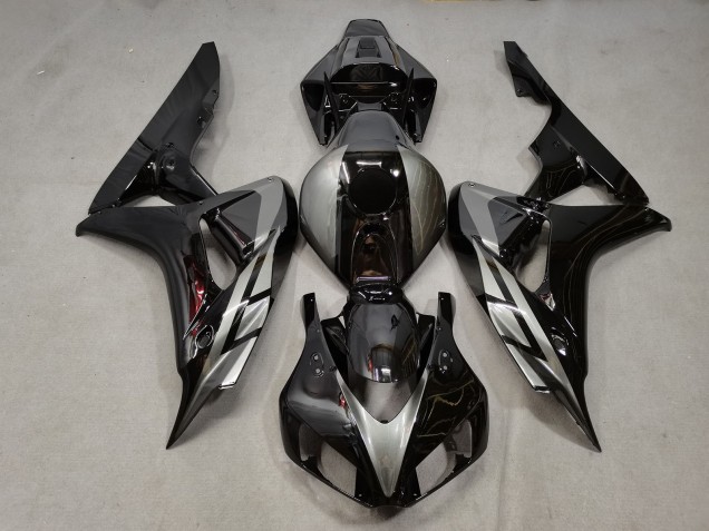 Descuento Carenados Moto Honda CBR1000RR 2006-2007 - Plata Negro Brillante