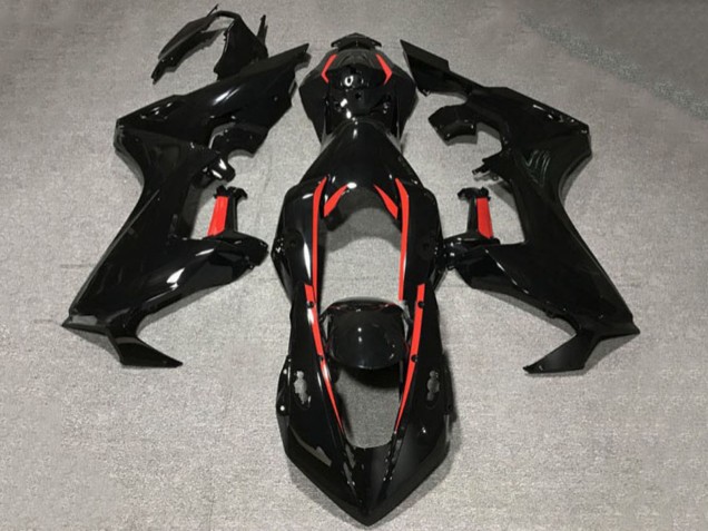 Descuento Carenados Moto Honda CBR1000RR 2017-2023 - Negro Brillante Rojo Línea