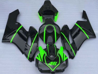 Descuento Carenados Moto Honda CBR1000RR 2004-2005 - Negro Brillante Alta Visibilidad Verde